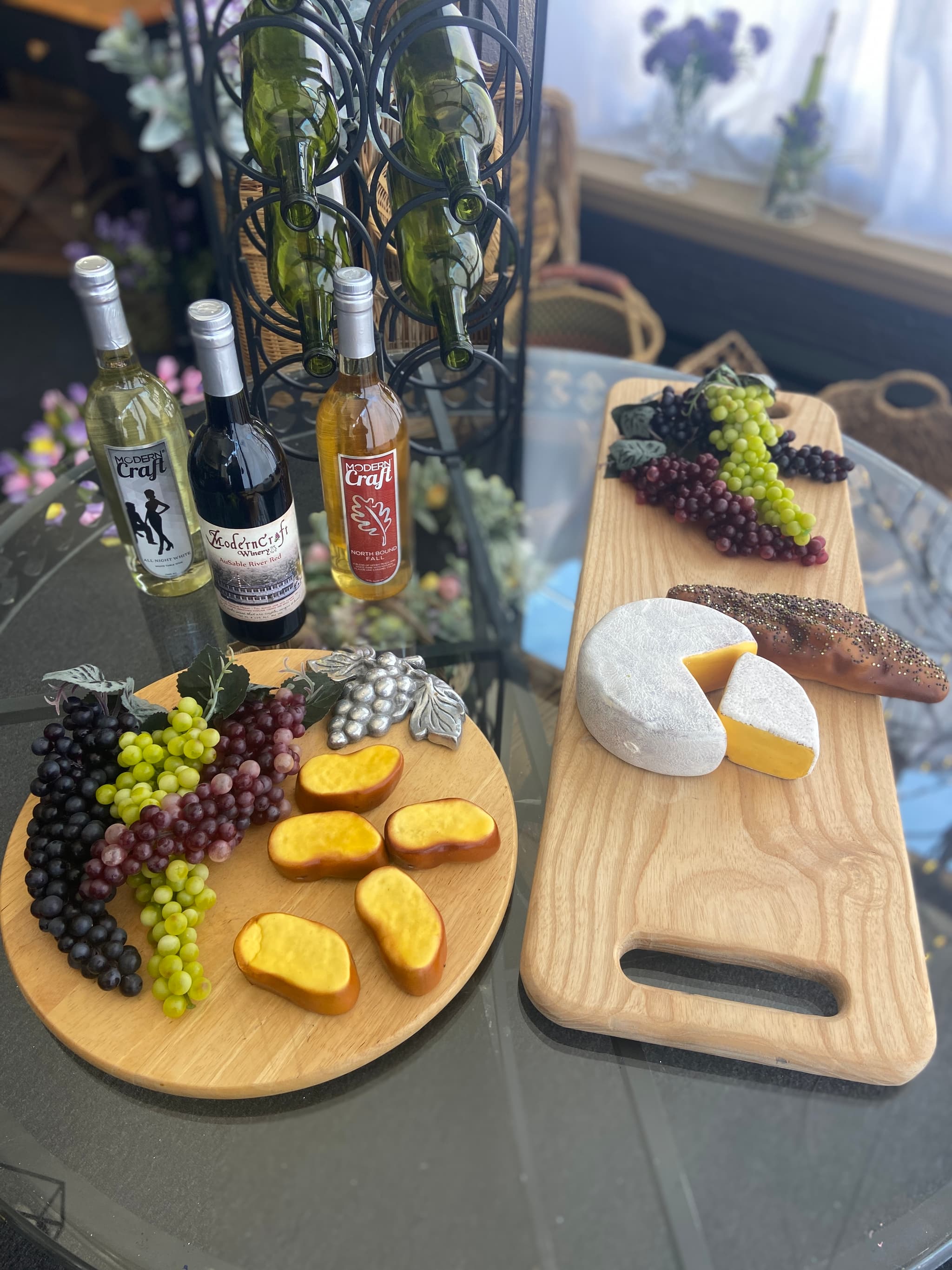 Wine and charcuterie boards